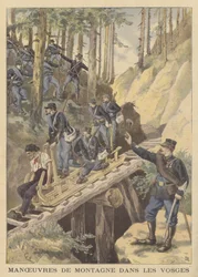 French Soldiers on Mountain Manoeuvres in the Vosges